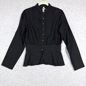 Wah Maker Top Women Large Frontier Cinched Waist Pintuck Western Peasant Prairie